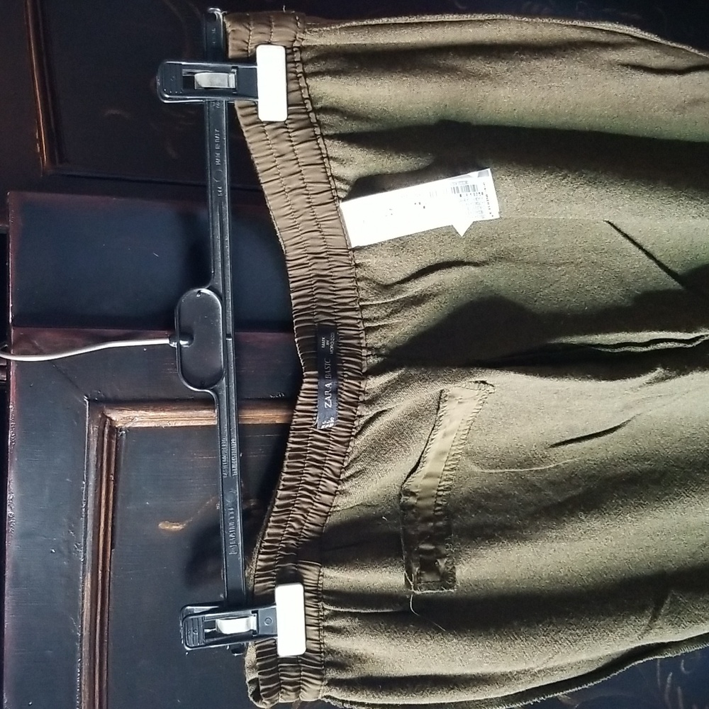 Zara Basic Olive Pants Size 30 Large - image 7